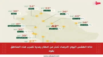 حالة الطقس اليوم: الأرصاد تحذر من أمطار رعدية تضرب هذه المناطق بقوة